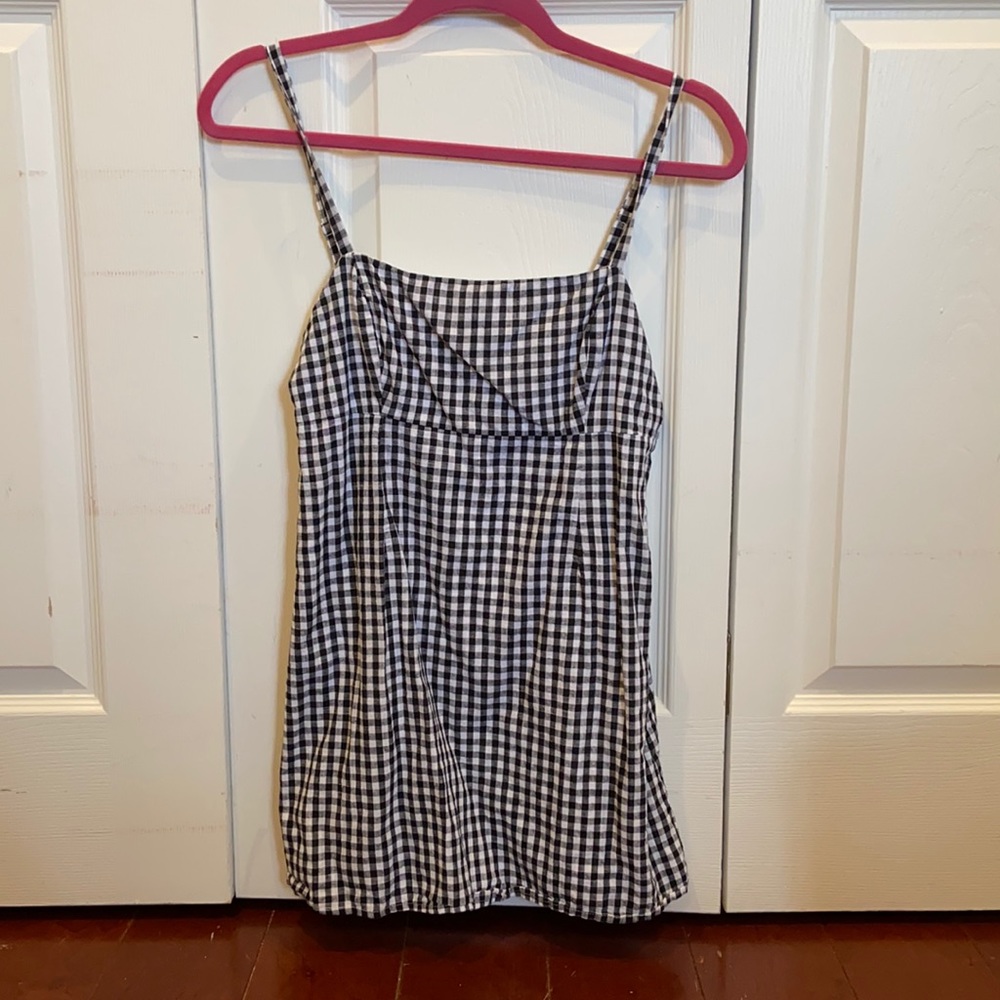 Cooperative Checkered Mini-Dress